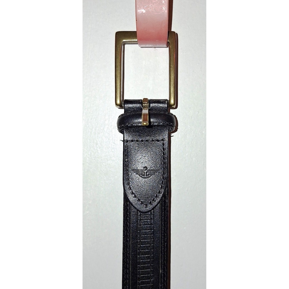 Dockers Wide Black Genuine Leather Dress Belt - Men's Size‎ 38